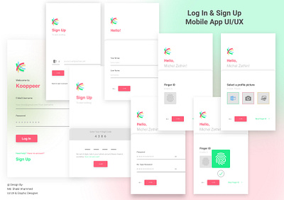 Mobile App Login & Sign Up UI/UX app design elegant app design flat app design fresh app design login design login page minimal app design mobie signup mobile app mobile app design mobile app development mobile design mobile login mobile ui mordern mobile app ui signup signup page