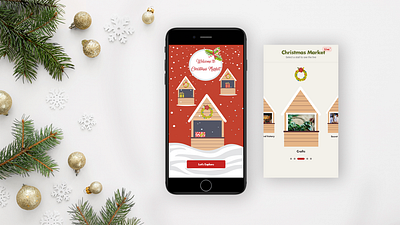 Christmas Market Live * App UX/UI Design adobe illustrator adobexd appdesign application christmas card craft friends live market photoshop prototyp recipes stall teamwork ui ux uxdesign winter wonderland workshop