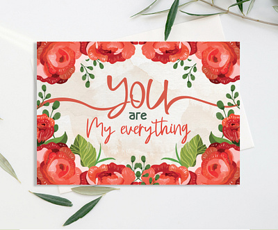 Valentine's Day Card floral card love card rose illustration valentine card valentine day valentine illustration valentineday card