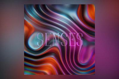 3D album cover. Senses. 3d art aesthetic illustration