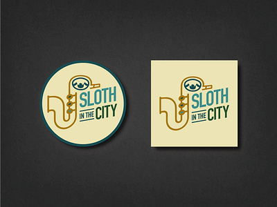 Sloth in the City logo design logo vector