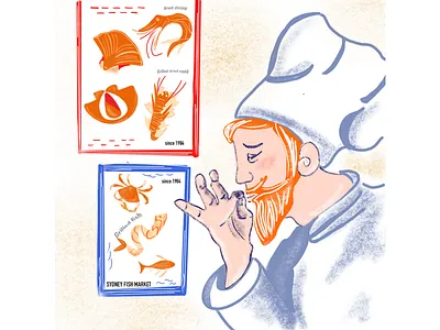 Chef ideation dribbble illustration ipad procreate vector