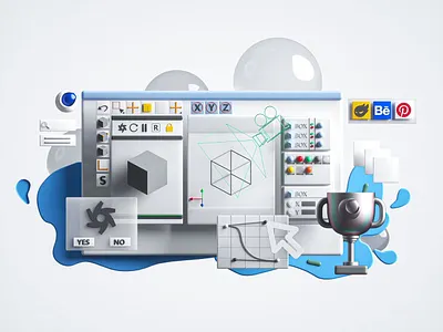 C4D c4d cinema 4d oc octane 插图 电影院4d 设计