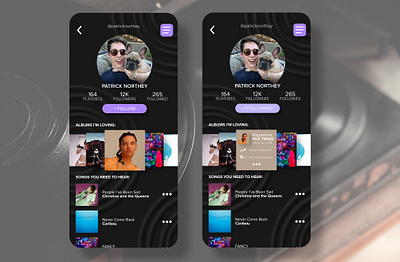 DAILY UI :: 006 daily ui dailyui design music music app profile profile page ui ux