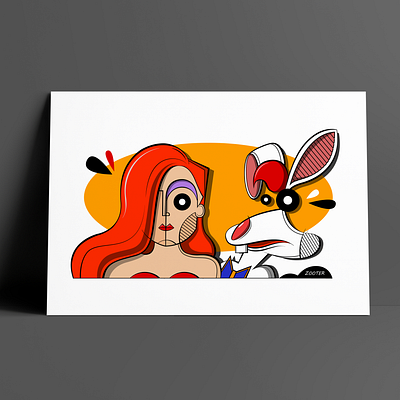 Roger and Jessica Rabbit character character illustration characterdesign illustration