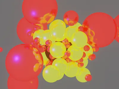 bubbly watch this animate at @Lazeee3D animation balls blender flat molecules