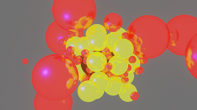 bubbly watch this animate at @Lazeee3D animation balls blender flat molecules