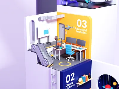 Three.js Journey : Third Level 3d blender c4d color illustration octane render webgl