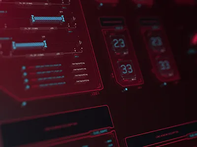 Cyberpunk_Ui abstract after effects background color computer data design film fui hud illustration illustrator interface light octane real time technology ui ux vector