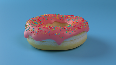 Unfold Donut 🍩 3d blue illustration minimal unfold