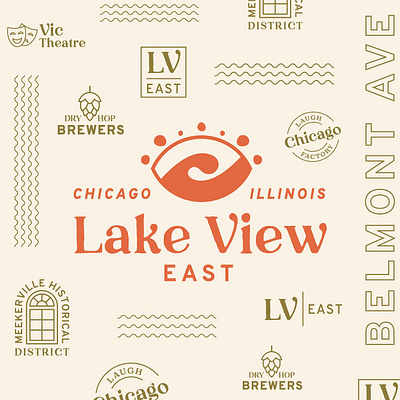 Lake View East Branding branding brewers chicago east idenity lake laughing view waves