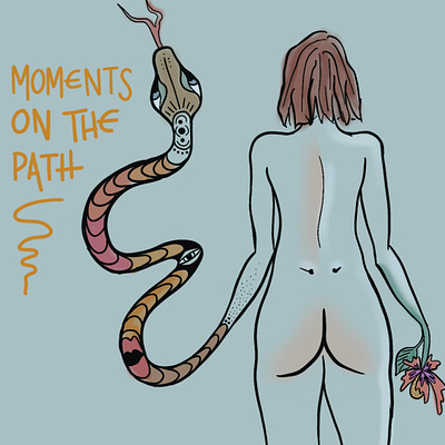 Moments on the Path Illustration art artist design illustration illustrator ipad procreate procreate art snake typography