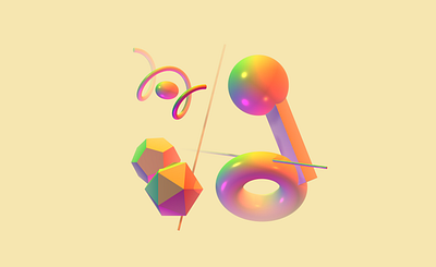 rainbow 3D 3d 3d art experiment spline