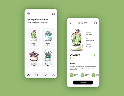 Plants App app design plants succulent uiuxdesign