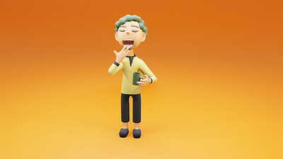 Good morning~ 3d boy character morning coffee mug pajamas