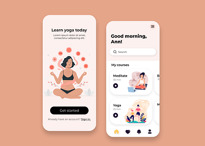 Yoga app prototype app app design app designer design mobile mobile app design mobile application mobile ui ui uidesign uiux uiuxdesigner ux uxdesign