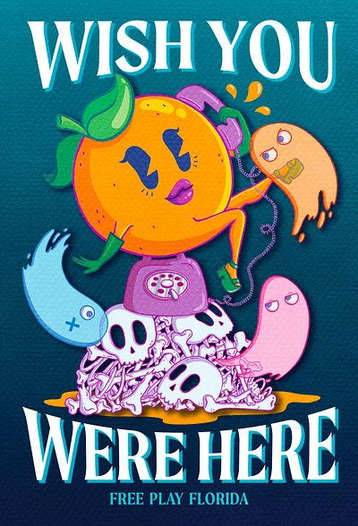 Ms. Orange - Free Play Florida character design cute design feminist fruit illustration illustrator ipad ipadpro ms pacman pacman procreate videogames