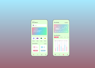 Mobile UI design app design design