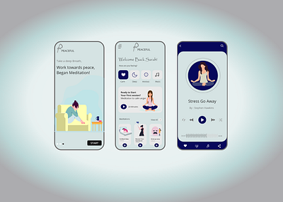 Meditation App app design uidesign uiux