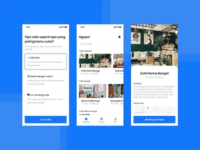 Cafe Finder & Booking app app design booking cafe design iphone mobile ui shop ui ui design ux ux design