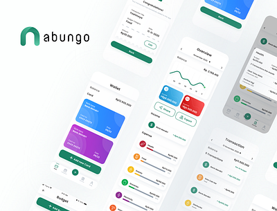 Personal Finance App (Nabungo) clean design clean ui design finance finance app financial app illustration mock up mock up mockup ui ui ux ui design uidesign uiux