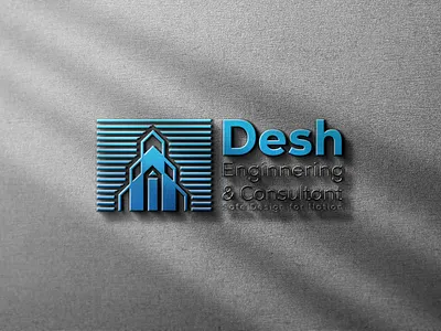Logo Design for Desh Engineering & Consultant branding building logo consultant logo creative design ecommerce enginnering graphic design logo logo design minimal minimalist modern professional