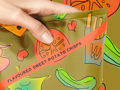 DIFFLES - DIFFERENT CRISPS branding chips design drinkbranding fooddesign illustration logo sweetpotato typography