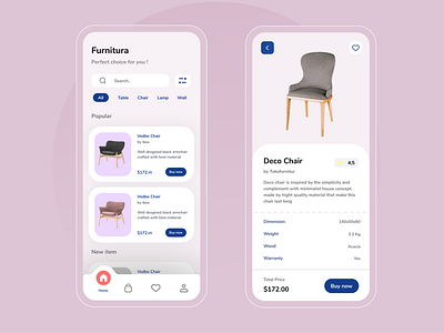 Furniture mobile app android app app design application architecture branding calm chair clean design design app furniture interior ios mobile app modern product design soft ui ux