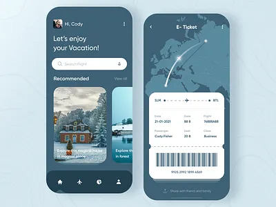 Flight Tracker App cards clean design design details flight light flights app mobile sirana tickets tracker ui uiux