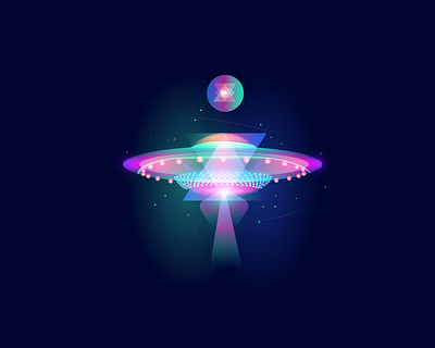 Flying saucer branding disco fly flying flying saucer graphicdesign illustraion saucer space