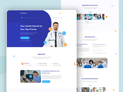 Medical Web UI branding design doctor fitness healthcare healthy lifestyle medical templatedesign typography ui ui ux ui design uidesign uiux uxdesign web uiux website