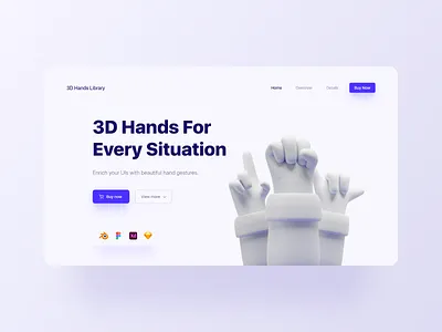 3D Hands E-Commerce Web Design 3dhands appdesigner blender3d cta button modelling ui uidesign uidesignchallenge uidesigner uidesigners uiux userexperience userinterface ux webdesign webdesigner
