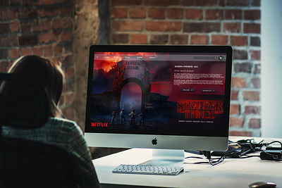 Landing Page - Stranger Things - Day 3 100dayuichallenge dailyui 003 dailyuichallenge landingpage strangerthings