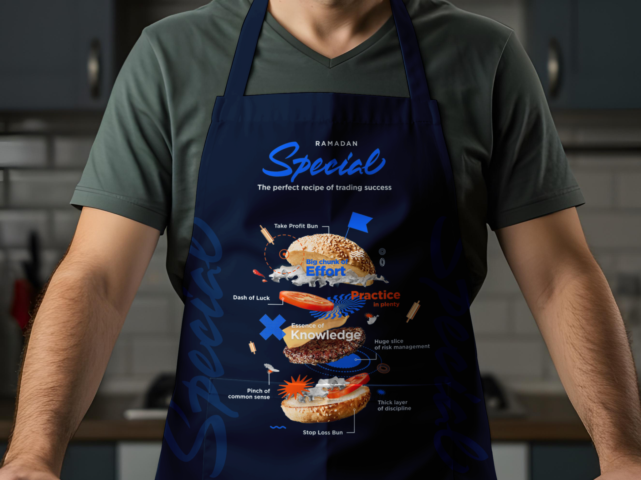 Apron Illustration for Ramadan Special Event abstract abstract art apron brand branding collage collage illustration communication festive finance financial illustration graphic design illustration ocial media design ramadan social social media social media design special special project