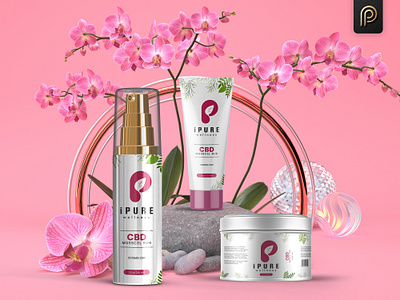 Ipure Wellness CBD Musscel Rub Packaging Design branding cbd concept design label package packaging packaging design packagingpro product rub