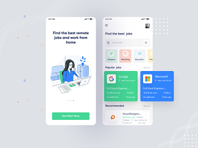 Jobify - Mobile App Concept! agency app screen branding creative illustration job job application job board job finding job listing onboarding ui typography ui ui design ux ui