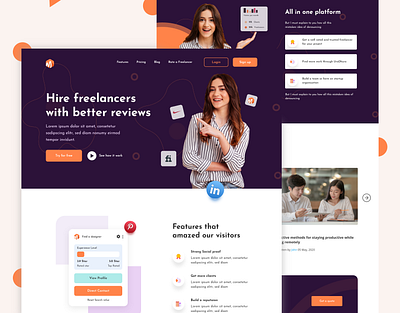 Portfolio Landing Page clean resume clean ui design illustration landing page design landingpage portfolio portfolio design portfolio site portfolio website service design ui ux uidesign uiux vector web design web ui kit webdesign website website design