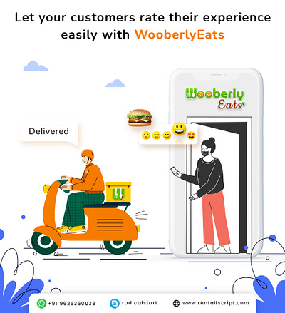 WooberlyEats - UberEats Clone Script app branding design icon illustration logo ui ux vector web