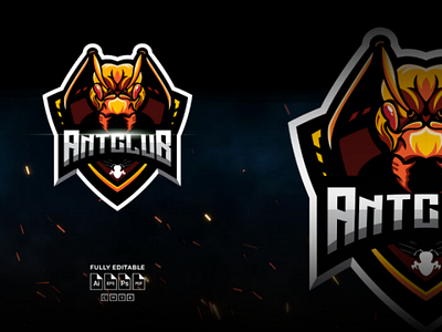 ANT ESPORT LOGO brand business creative design e sport esport gaming graphic identity illustations logo logodesign mascot mascotlogo symbol twitch vector