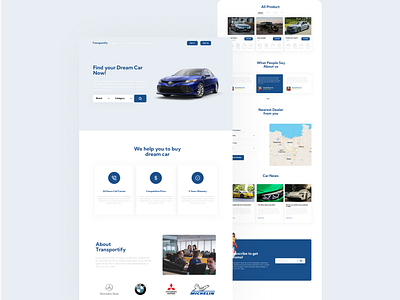 Transportify car carlandingpage design desktop e commerce e commerce design landingpage ui uix ux web