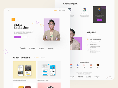 Ilhhasap - Personal / Portfolio Web branding design figma personal personal brand personal branding personal project personal web porfolio portfolio website portfoliodesign ui ui ux ui design uidesign uiux