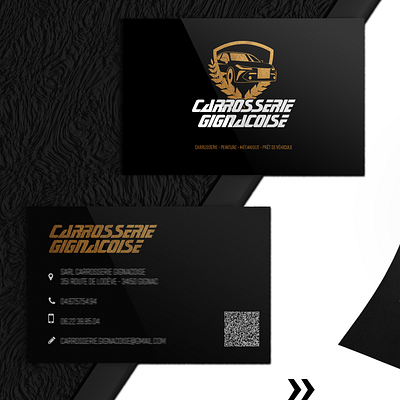 Logo Carrosserie Gignacoise agencenomade branding carte de visite design identity branding logo mockup redesign