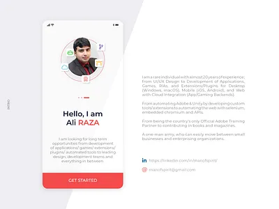 My Resume - 1st Slide android app development automation backend certified cloud crossplatform design desktop development game development ios macos mobile selenium trainer ui ux