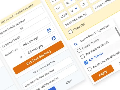 UI Elements design minimal ui ux webapp