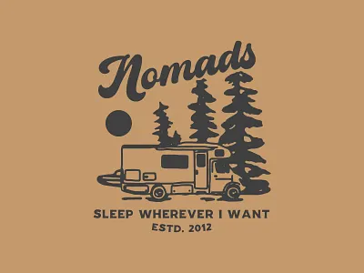 Nomads Club art branding design flat graphic design illustration illustrator logo minimal typography vector vintage vintage design