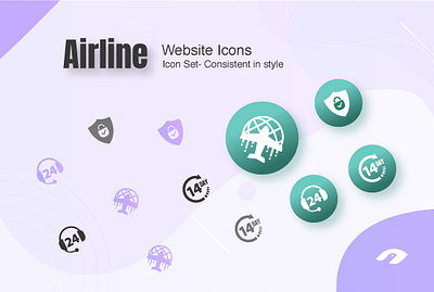 Icon Set Design airline icon airways creative icon icon icon set icon sets icons logo icon