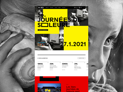 Journées de Soleure™ · Homepage art direction event festival film grid homepage interactive interface typography ui webdesign