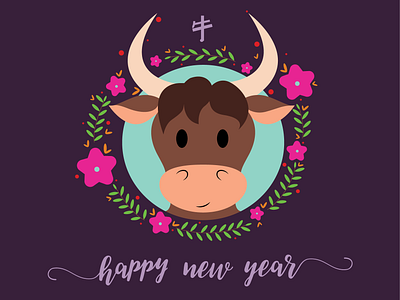 2021 - Year of the Ox 2021 chinese new year design digital art digital illustration digitalart dribbble flat illustration graphic design illustration illustration art ox vector art vector illustration vector portrait year of the ox