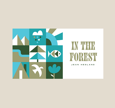 In the forest book book cover font forest illustration ipadpro letters logo outdoor type typography vector