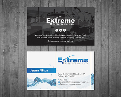 Extreme Pressure Wash LTD Business Card Design